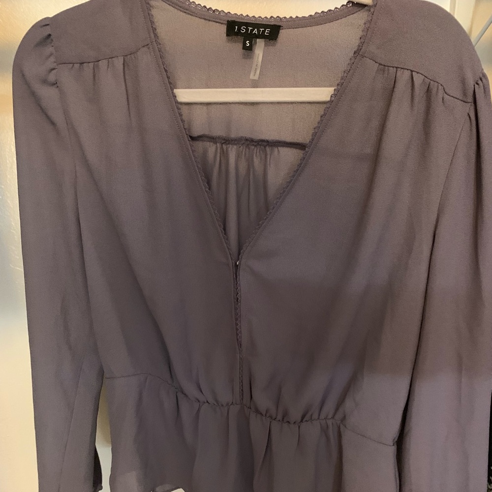 Purple Billowy Blouse